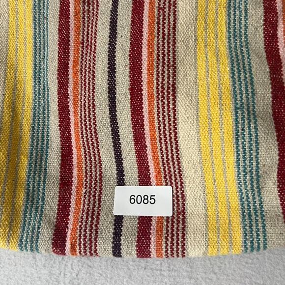 No Boundaries Caroline Multi Striped Boho Woven Cooler Tote Bag with Tassels - Picture 4 of 15